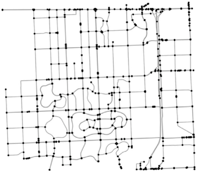 图2 郊区迈阿密原始路网（取自Fig.2）
