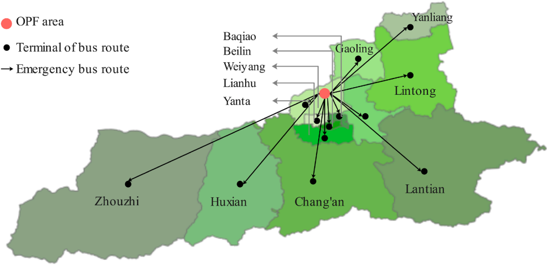图7 紧急公交线路服务区（取自Fig.10）